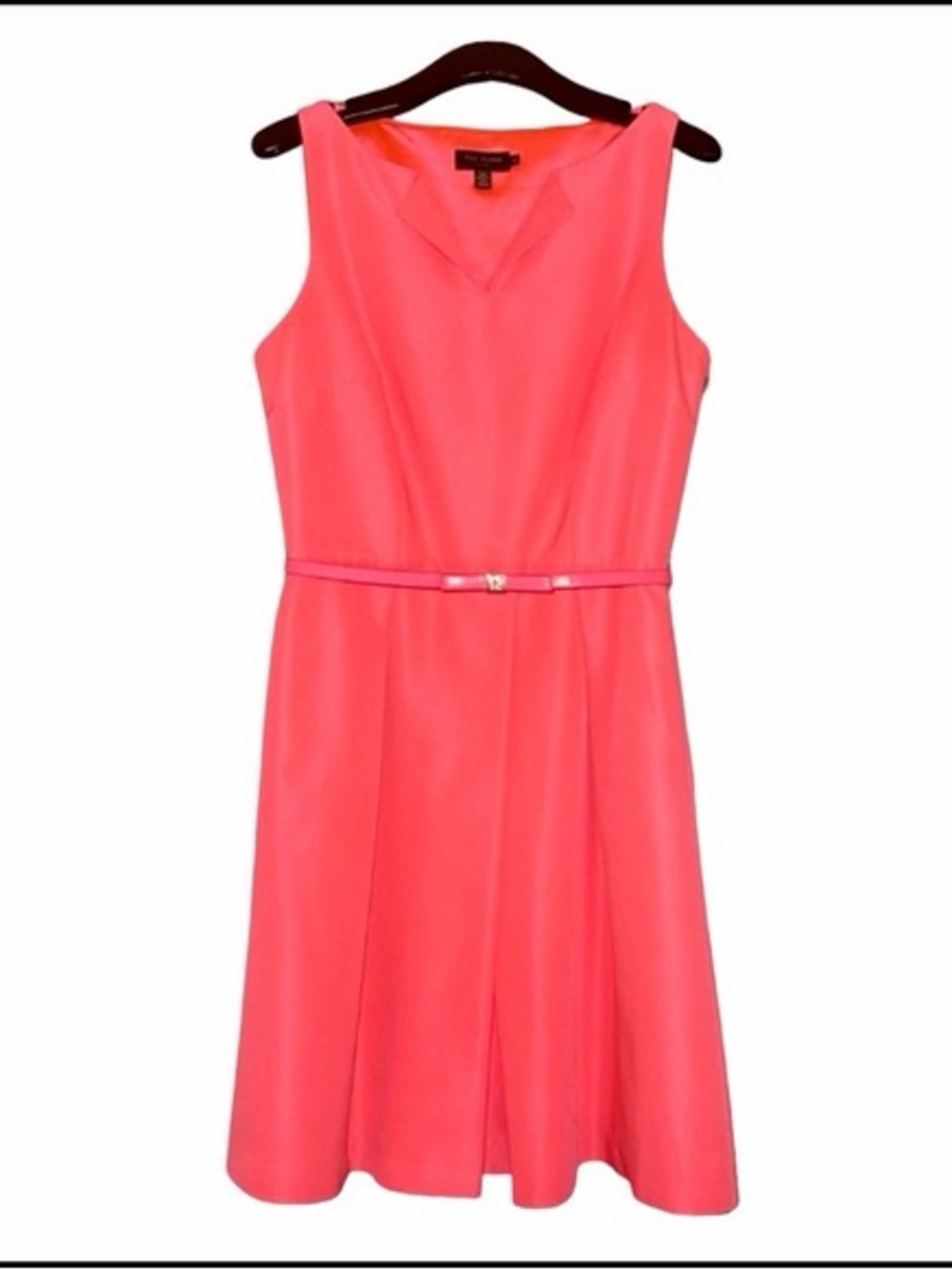 Ted Baker Coral Pink Sleeveless A-Line Dress